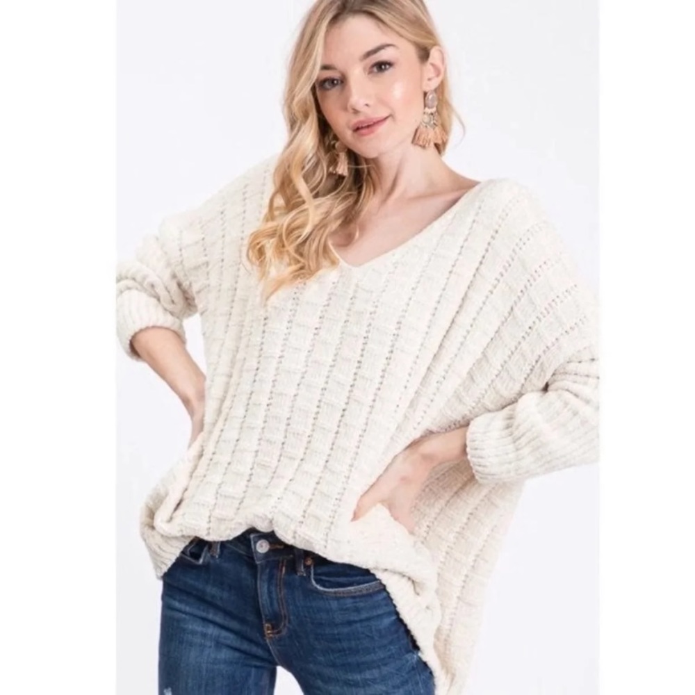 CHENILLE Long Sleeves Sweater - Picture 3 of 3